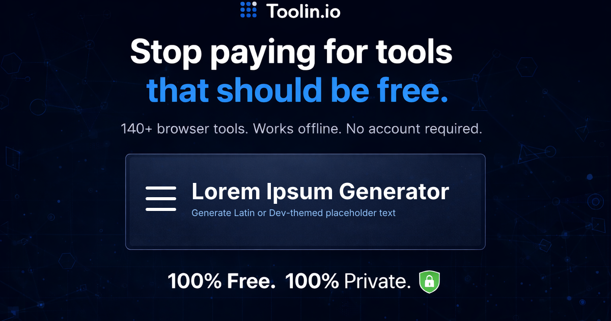 Lorem Ipsum Generator in Your Browser – Instant Dummy Text | Toolin ...