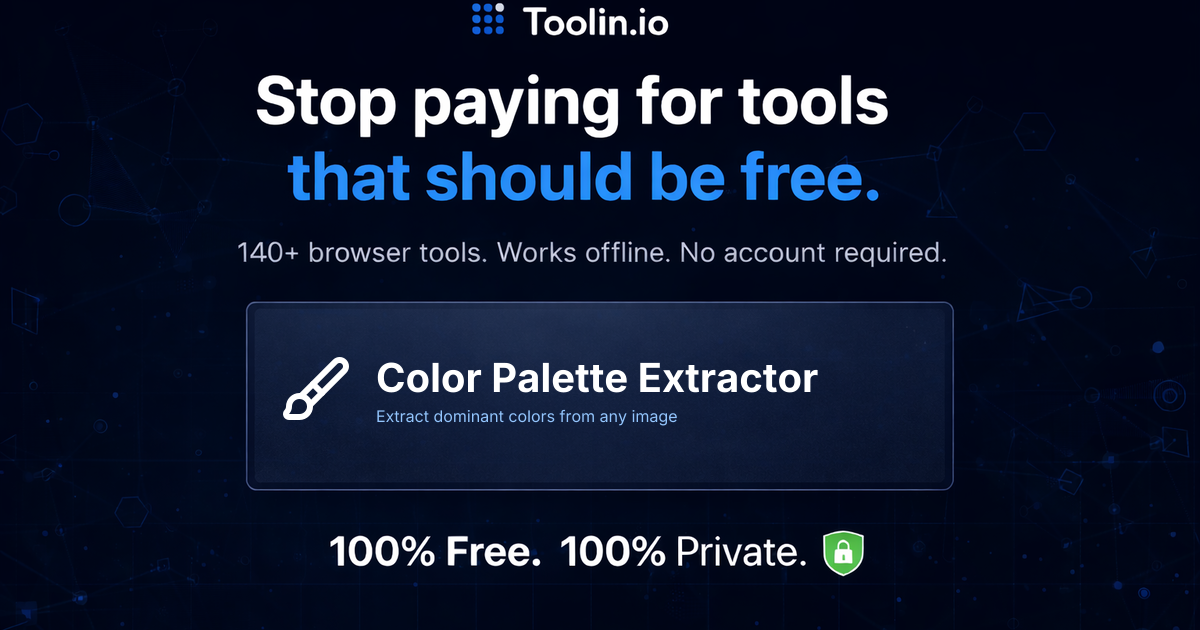 Color Palette Extractor – Get Colors from Image | Toolin | toolin.io
