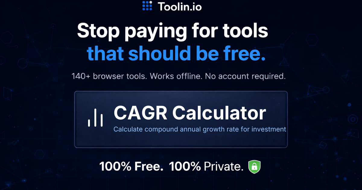 How to Calculate CAGR – Find Your Compound Annual Growth Rate | Toolin ...